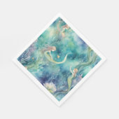 Nixen-Aquarell-Kunst Serviette (Ecke)