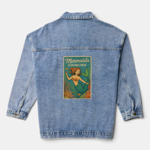 Nixen beherrschen dieses Riff Retro-Korallen-Ozean Jeansjacke