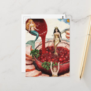 Nixen in der Preiselbeersoße Collage Postkarte