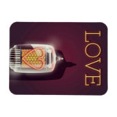 Nixie Tube 'Liebe' Vintage Poster Magnet (Horizontal)