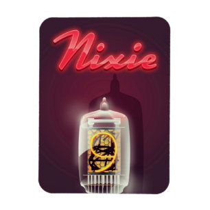 Nixie Tube Vintage Poster Magnet