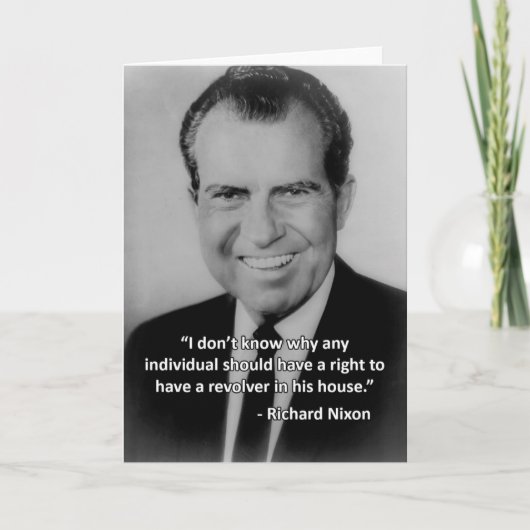 Nixon Anti-Gun Grußkarte Karte (Vorderseite)