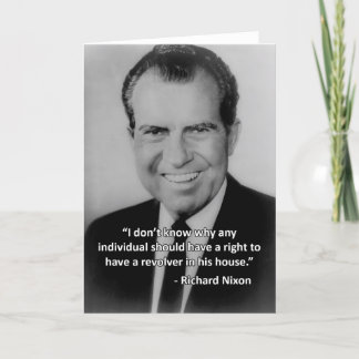 Nixon Anti-Gun Grußkarte Karte