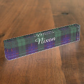Nixon-Clan karierter schottischer Kilt Tartan Namensplakette (Seite)