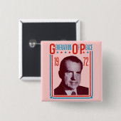 Nixon-Präsidentschaftskampagne 1972 Button (Vorne & Hinten)
