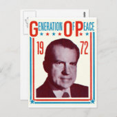 Nixon-Präsidentschaftskampagne 1972 Postkarte (Vorne/Hinten)