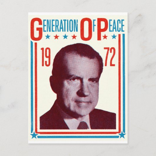 Nixon-Präsidentschaftskampagne 1972 Postkarte (Vorderseite)