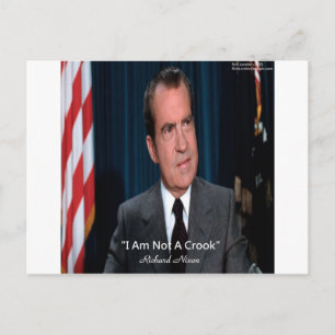 Nixon und kein Crook-Zitat Postkarte