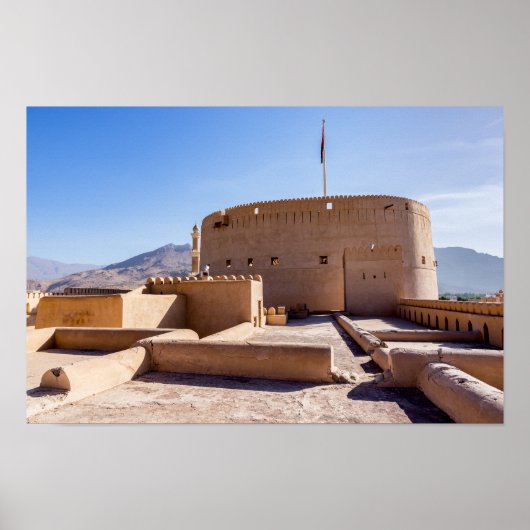 Nizwa Fort in Nizwa, Oman Poster (Vorne)