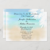 Nizza Beach Scene Theme Engagement Party Einladung (Vorne/Hinten)