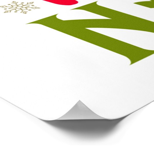 Nizza bis erwiesen freudliches Weihnachtsdrucken Poster (Ecke)