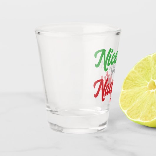 Nizza bis zum Beweis der Unschuld - Shot Glass Schnapsglas (Links)