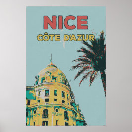 Nizza Côte d'Azur Negresco - Abbildung Frankreich Poster