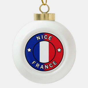 Nizza Frankreich Keramik Kugel-Ornament