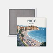 Nizza Frankreich Magnet (Vorderseite/Rückseite)