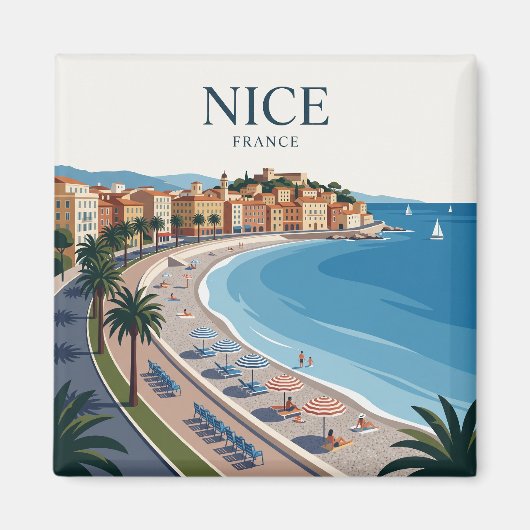 Nizza Frankreich Magnet (Vorne)