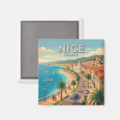 Nizza, Frankreich Magnet (Vorderseite/Rückseite)