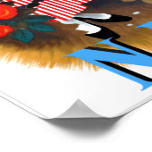 Nizza, Frankreich - Reiseplakat Poster (Ecke)