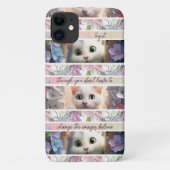 Nizza gestreifte austauschbare Foto-Katze Case-Mate iPhone Hülle (Rückseite)