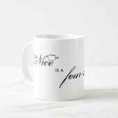 "Nizza", ist a, Vierbuchstabe, Wort Kaffeetasse (Vorderseite Links)