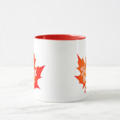 Nizza Leaf Autumn Erntedank Typografie Tasse (Zentrum)