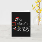 Nizza Naughty Nimm Amerika zurück 2024 Funny Trump Karte (Gelbe Blume)