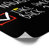 Nizza Naughty Nimm Amerika zurück 2024 Funny Trump Poster (Ecke)