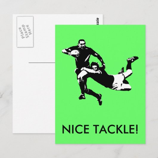 Nizza, Rugby Postkarte (Vorne/Hinten)