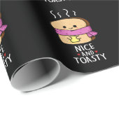 Nizza und Toastgewitzter Toast Butter Pun Dark BG Geschenkpapier (Rolleneckpunkt)