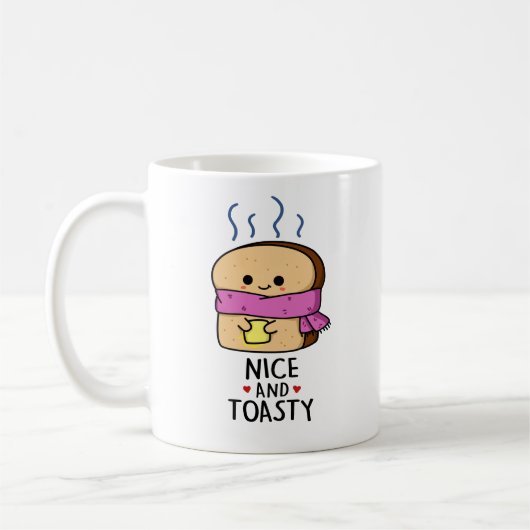 Nizza und Toasty Funny Toast Butter Puff Kaffeetasse (Links)
