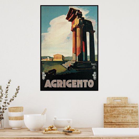 Nizzoli Agrigento Sicily Italien Poster (Küche)