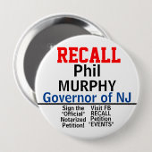 NJ Gov. Murphy (Bearbeiten für jeden Staat) zurück Button (Vorne & Hinten)
