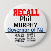 NJ Gov. Murphy (Bearbeiten für jeden Staat) zurück Button (Vorderseite)
