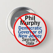 NJ Governor Murphy Democratic Sanctuary Staat Button (Vorne & Hinten)