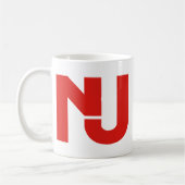 NJ Grafik (rot) Kaffeetasse (Links)
