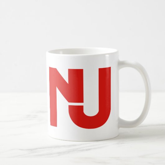 NJ Grafik (rot) Kaffeetasse (Rechts)