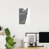 NJ Marathon Map Poster (Heimbüro)