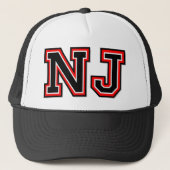 'NJ Monogram' Truckerkappe (Vorderseite)