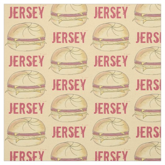 NJ New Jersey Pork Roll Breakfast Egg Sandwich Stoff (Muster)