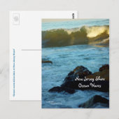 NJ Shore Ocean Waves Postkarte (Vorne/Hinten)