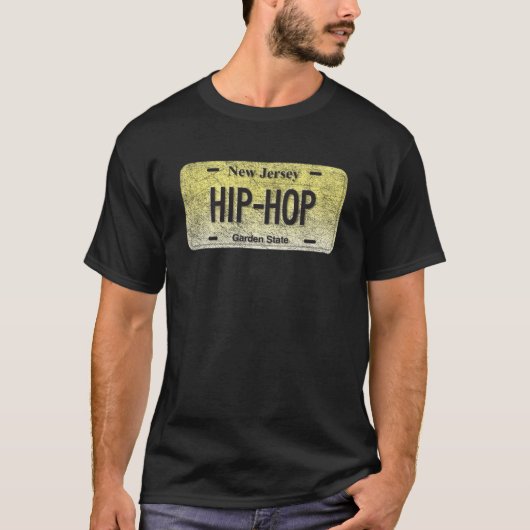 NJ Staat Vanity License Plate HIP HOP T-Shirt (Vorderseite)