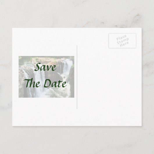NJ - Waterfall Paterson NJ Save the Date Ankündigungspostkarte (Rückseite)