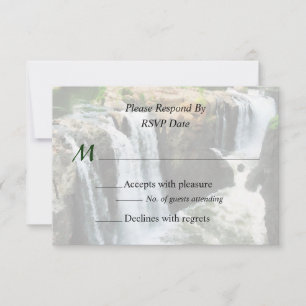 NJ - Waterfall Paterson NJ Wedding Supplies RSVP Karte