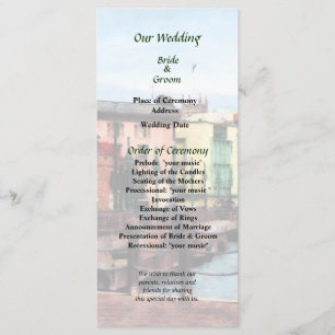 NJ - Waterfront Bridgetown Barbados Hochzeitsprogr Programm