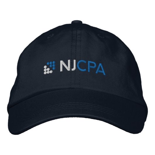 NJCPA Baseball Hat - Marine Bestickte Baseballkappe (Vorderseite)
