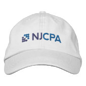 NJCPA Baseball Hat - weiß Bestickte Baseballkappe (Vorderseite)