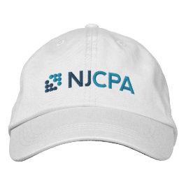NJCPA Baseball Hat - weiß Bestickte Baseballkappe