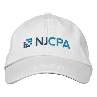 NJCPA Baseball Hat - weiß Bestickte Baseballkappe