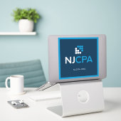 NJCPA Vinyl Sticker - groß (Laptop auf Schreibtisch)
