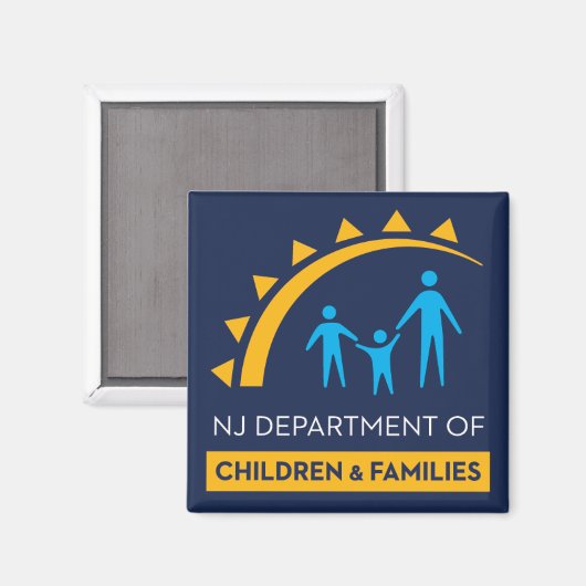 NJDCF Logo Square Magnet (Vorderseite/Rückseite)